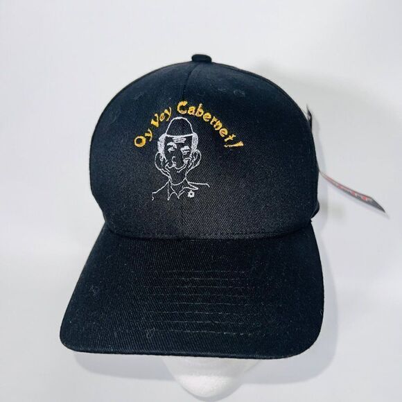 Oy Vey Cabernet "The Jewish Whiner" Hat Black Fitted L-XL - Picture 1 of 8